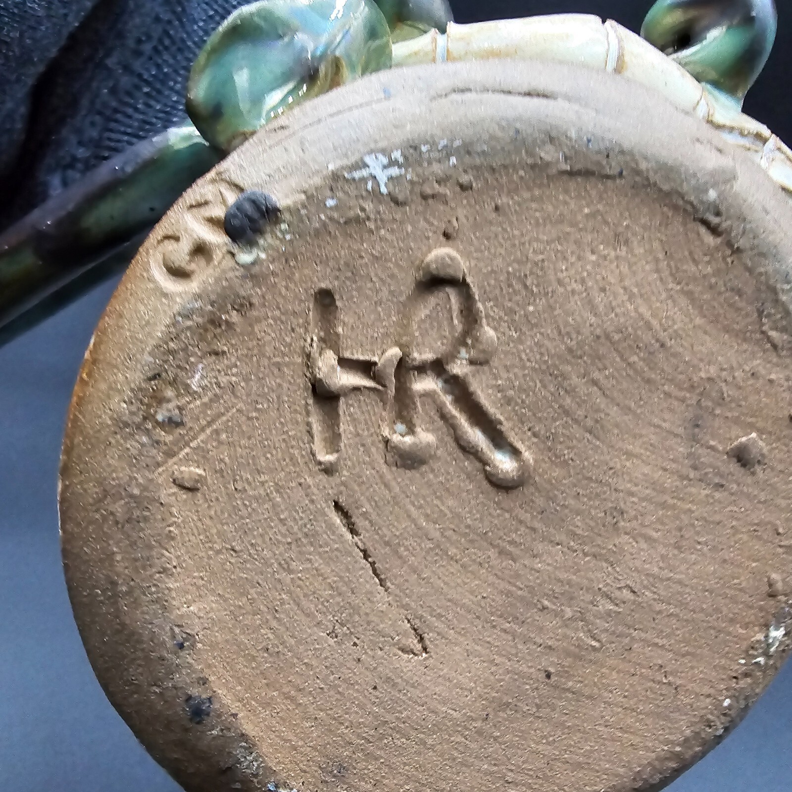 Studio Art Pottery Dragon Mug Stein Cup Large Artist Signed CM HR 7" tall