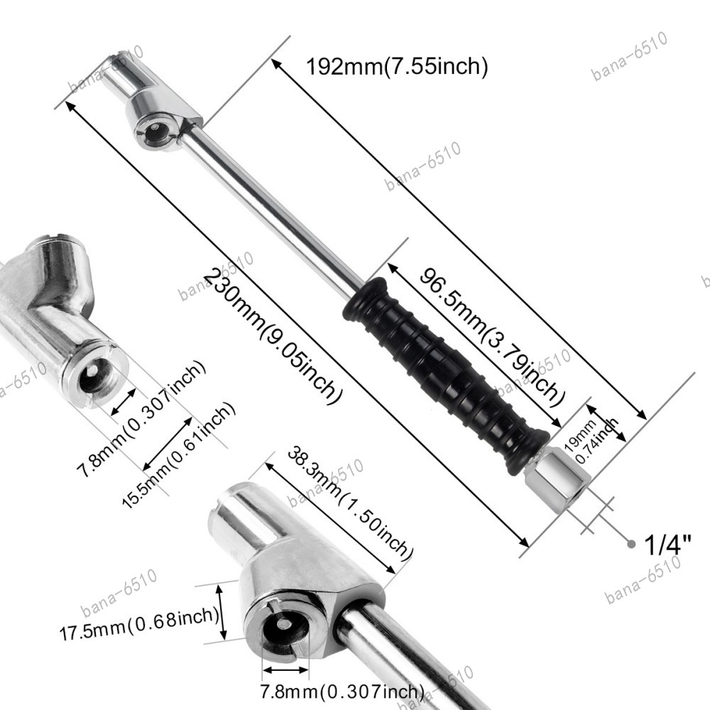 Dual Head Air Chuck 1/4" FNPT Straight Foot Lock On Truck RV Tire Inflate Chuck