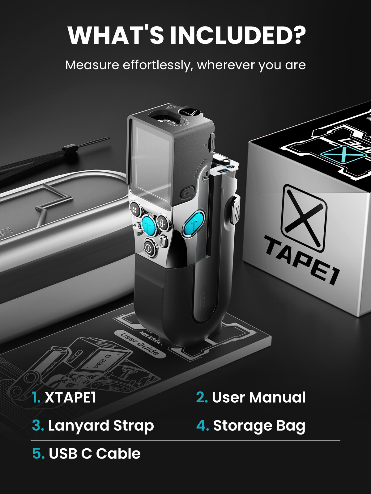 Mileseey 330 FT Digital Tape Measure with Green Laser Replaceable Blades Tape