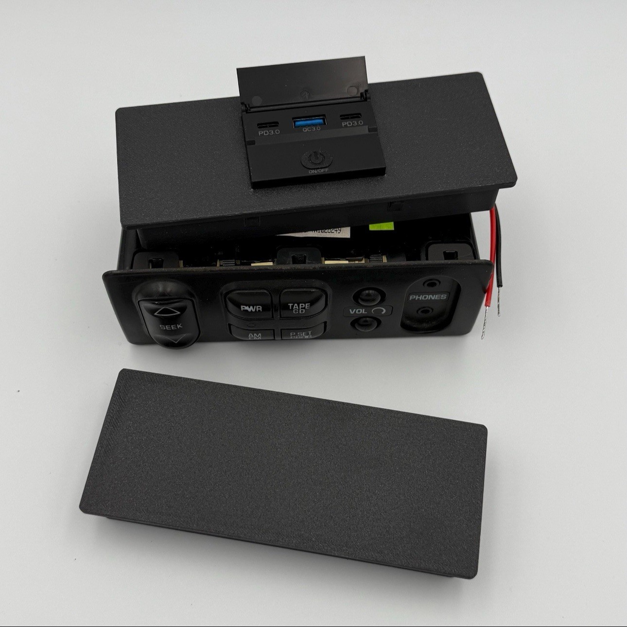 Center Console Rear Control Delete w/USB Conversion 1999-2002 Silverado Tahoe