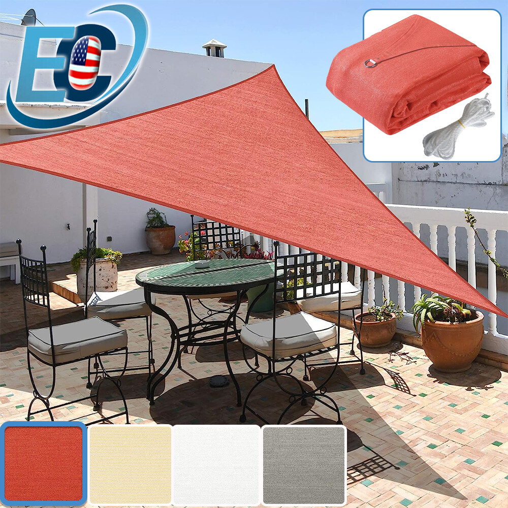 Sun Shade Sail Triangle Canopy Pergola Cover for Patio Yard Backyard Garden Lawn