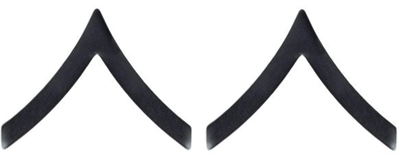 U.S. Army Black Metal Pin On Rank - Pair