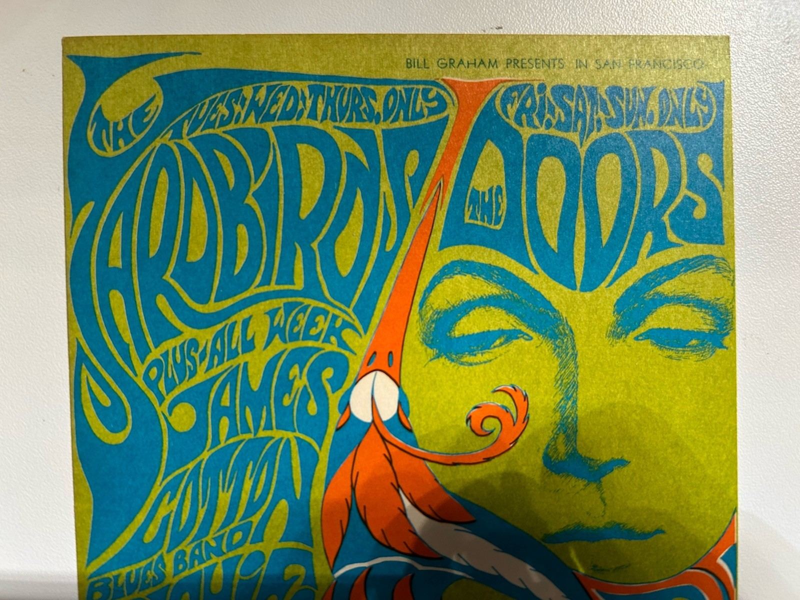 1967-FILLMORE BG-75 POSTCARD-DOORS/YARDBIRDS/RICHIE HAVENS-BONNIE MACLEAN-NM