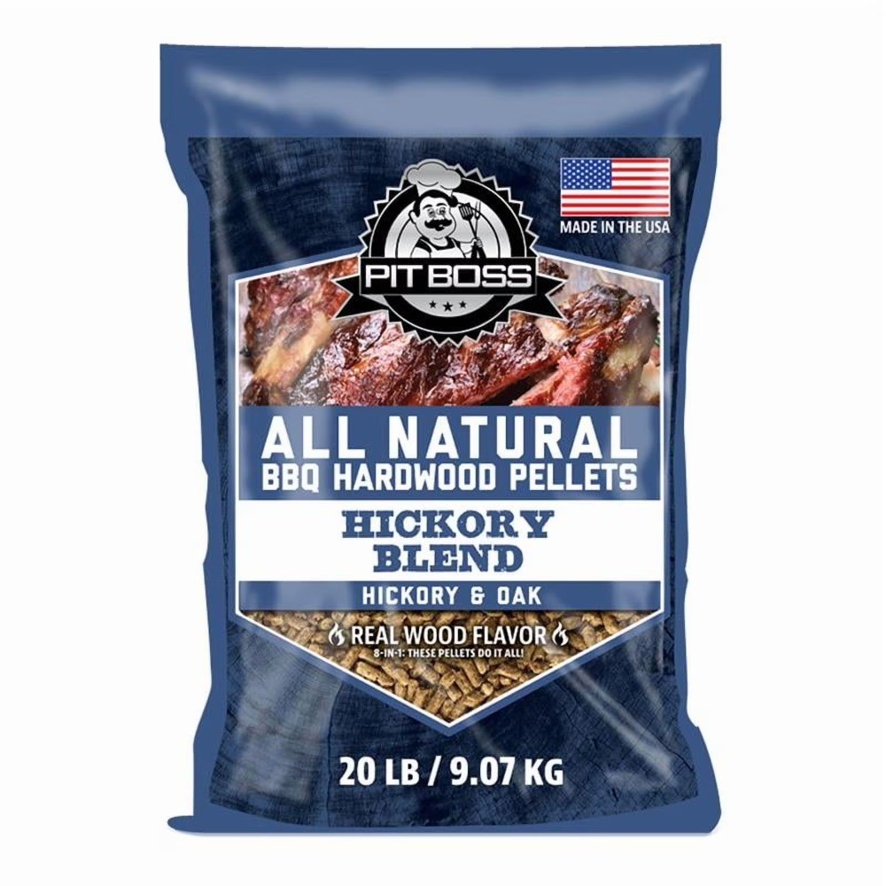 All-Natural Hardwood Hickory BBQ Grilling Pellets for Smoker 20LB
