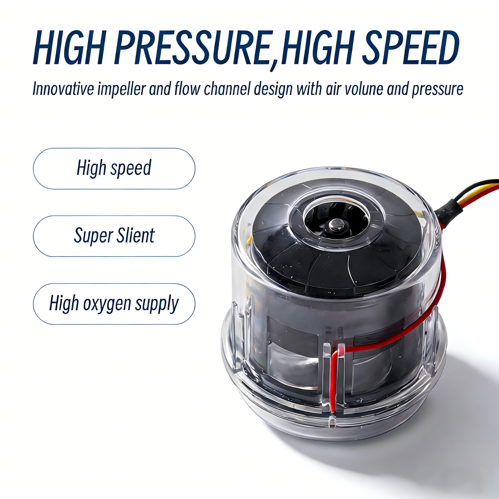 High-speed, high-voltage motor fan for ResMedS9 S10