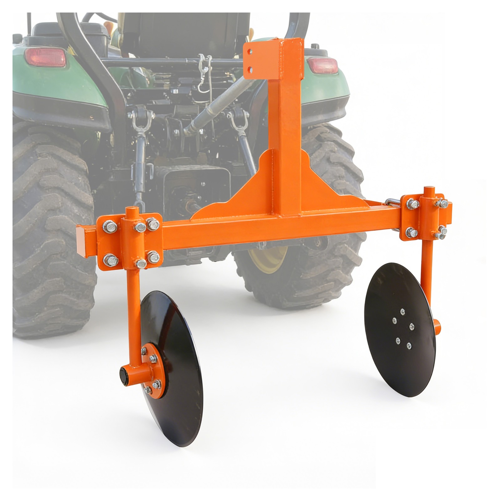 Fits Cat 1 Tractors, Steel 3 Point 48" Adjustable Disc Bedder Disc Harrow