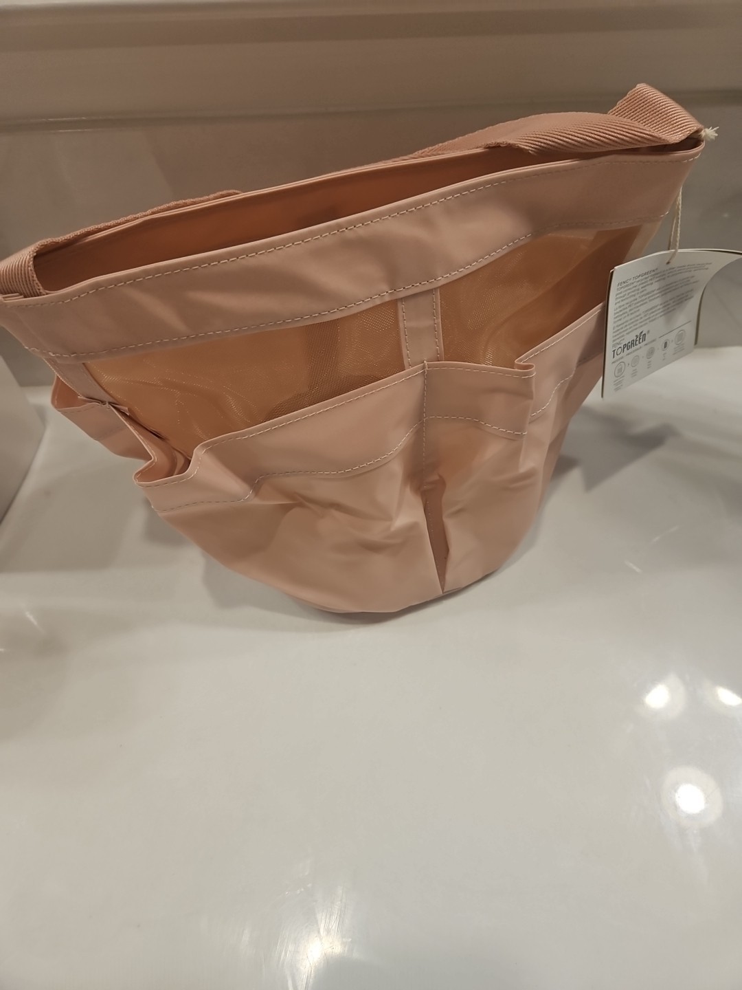 Pottery Barn PB Dorm Teen Shower Caddy Mesh Blush Pink- Brand New With Tags