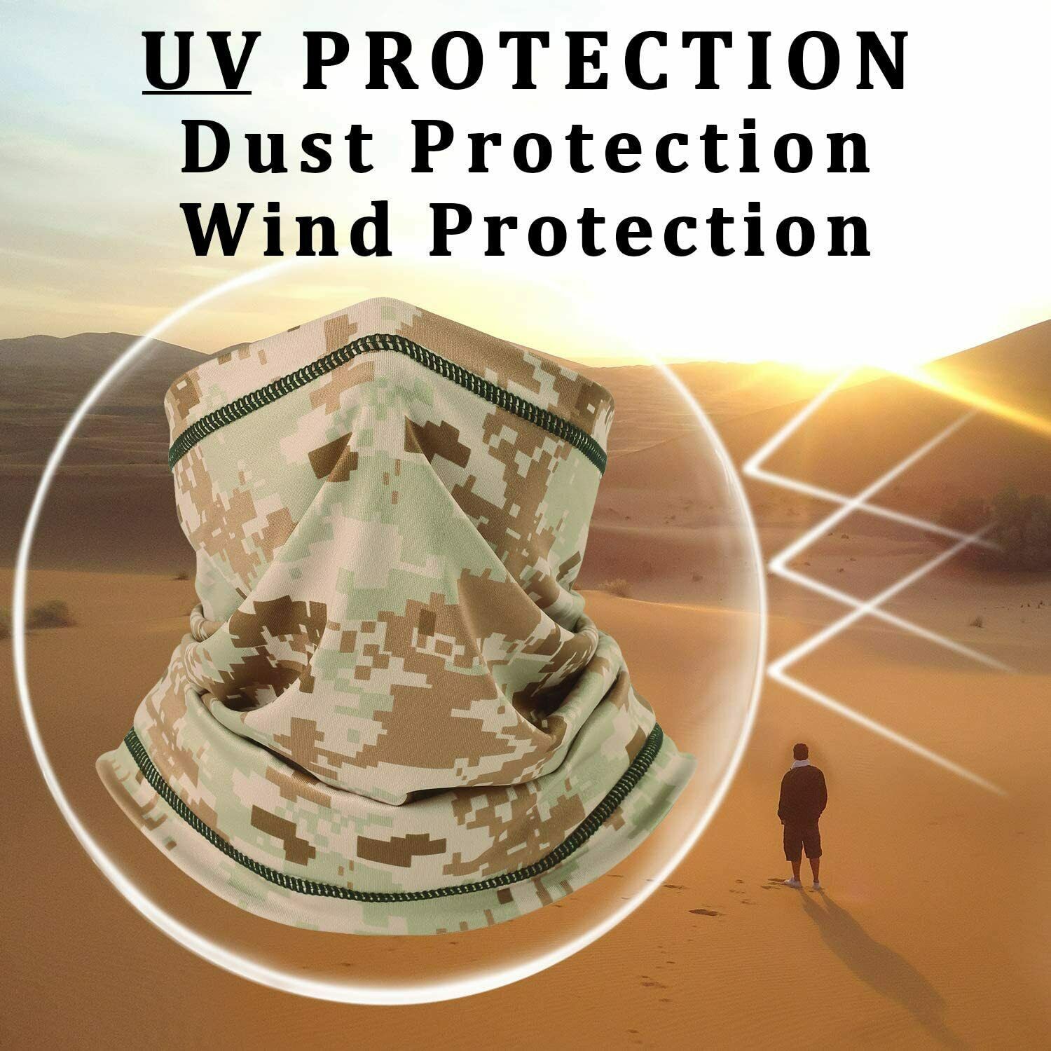 Tactical Camo Neck Gaiter Face Mask Scarf Breathable Bandana Cover Balaclava US