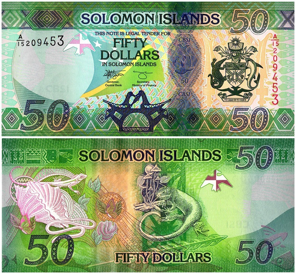Solomon Islands 10-50 Dollars 3 Pieces Set, 2013-2023 ND, P-33a.2-35a.3, UNC