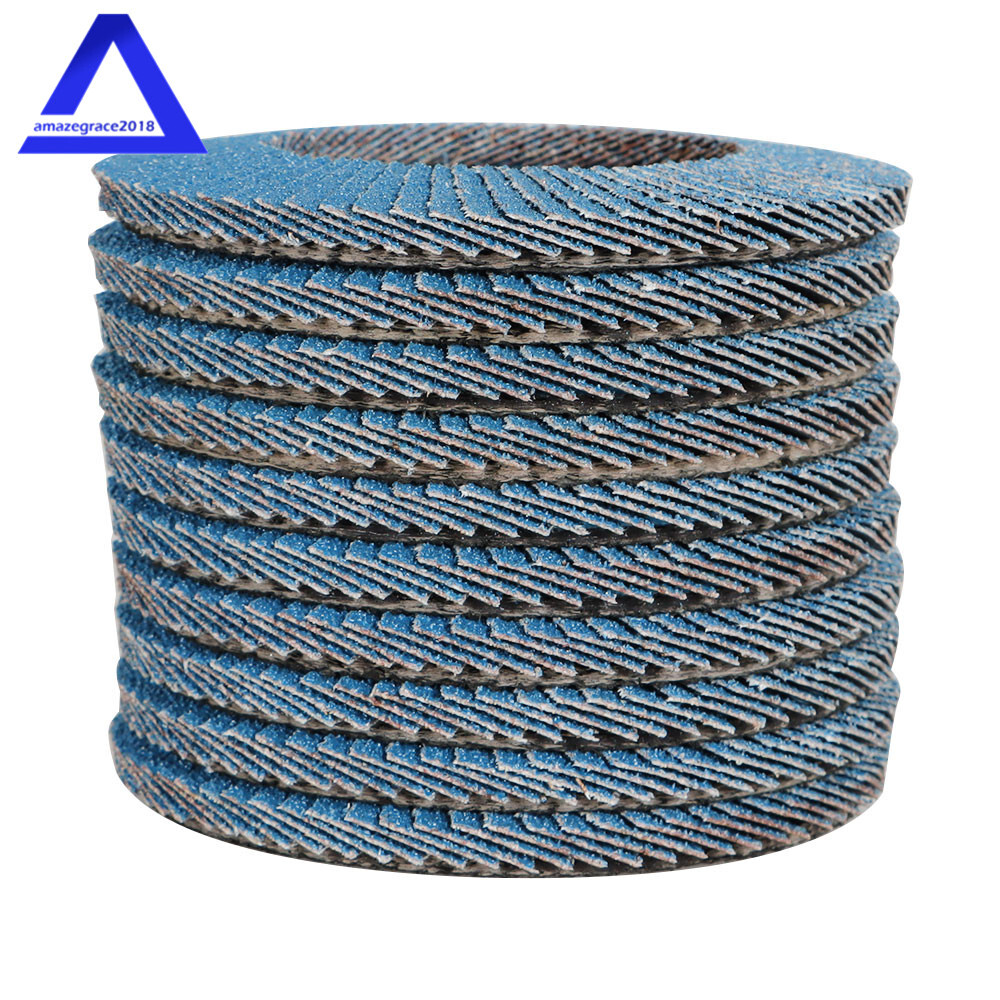 4-1/2" Flap Sanding Disc 40 60 80 120 Grit 4.5 Grinding Wheels for Angle Grinder