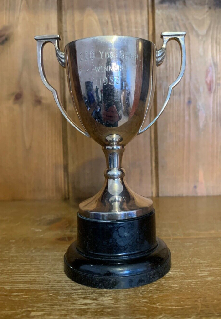 1953 vintage silver plate trophy, trophies, loving cup