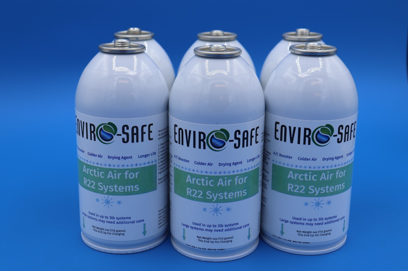 Envirosafe Arctic Air for R22, AC Support, (6) 4 oz cans