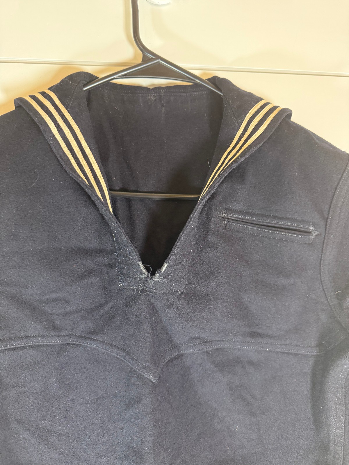 Vintage U.S. Navy Sailor Uniform Jumper Naval Clothing Factory Wool Middy Top