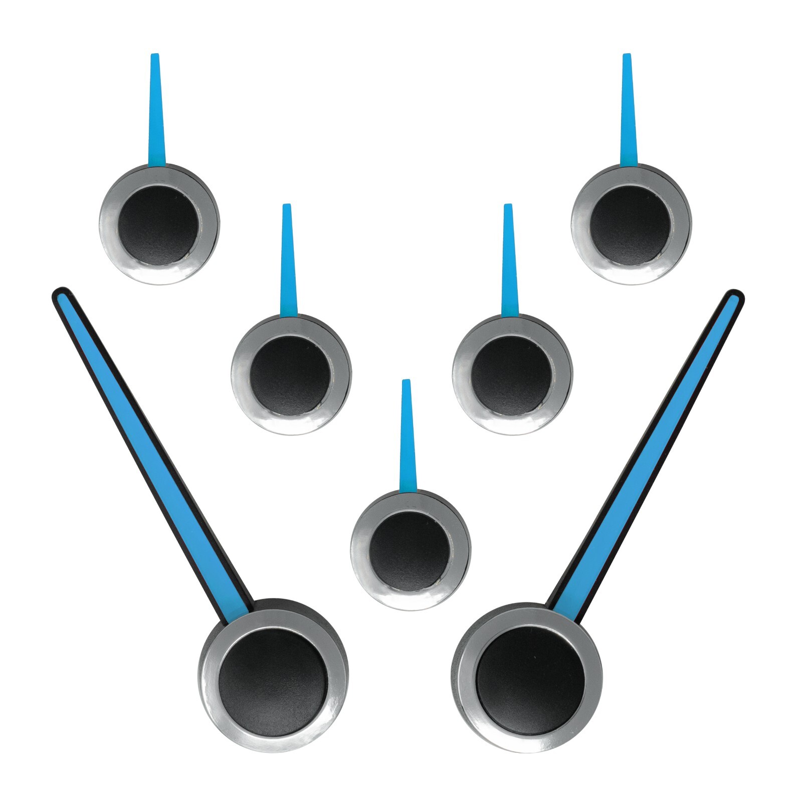 Custom Gauge Cluster Pointer Needle Set for GM 2003 04 05 06 Chrome Blue Black