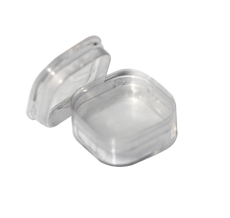 10pcs Dental Denture Hinged Display Box Film Membrane Storage Case 38*38*17mm