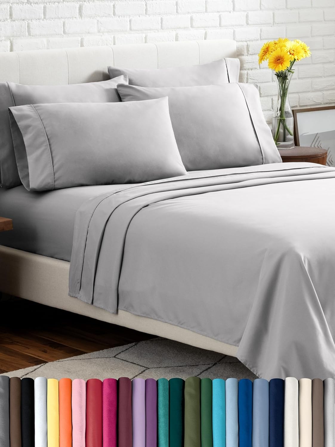 Hotel Luxury Queen Sheet Set, Extra Soft - 6 Piece Set - Deep Pockets - Easy