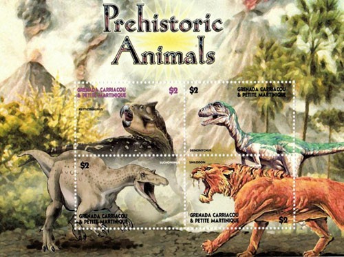 Grenadines 2005 - Prehistoric Animals - Sheet of 4 Stamps - Scott #2578 - MNH