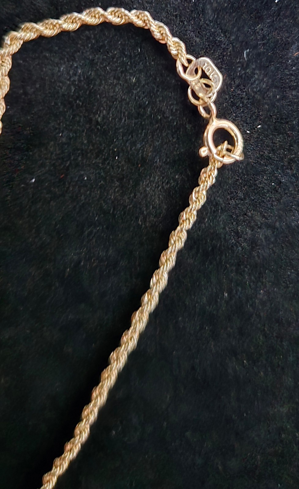 10K Gold 1.5mm Diamond Cut Rope Link Bracelet, 6in, 6.5in, 7in Italy