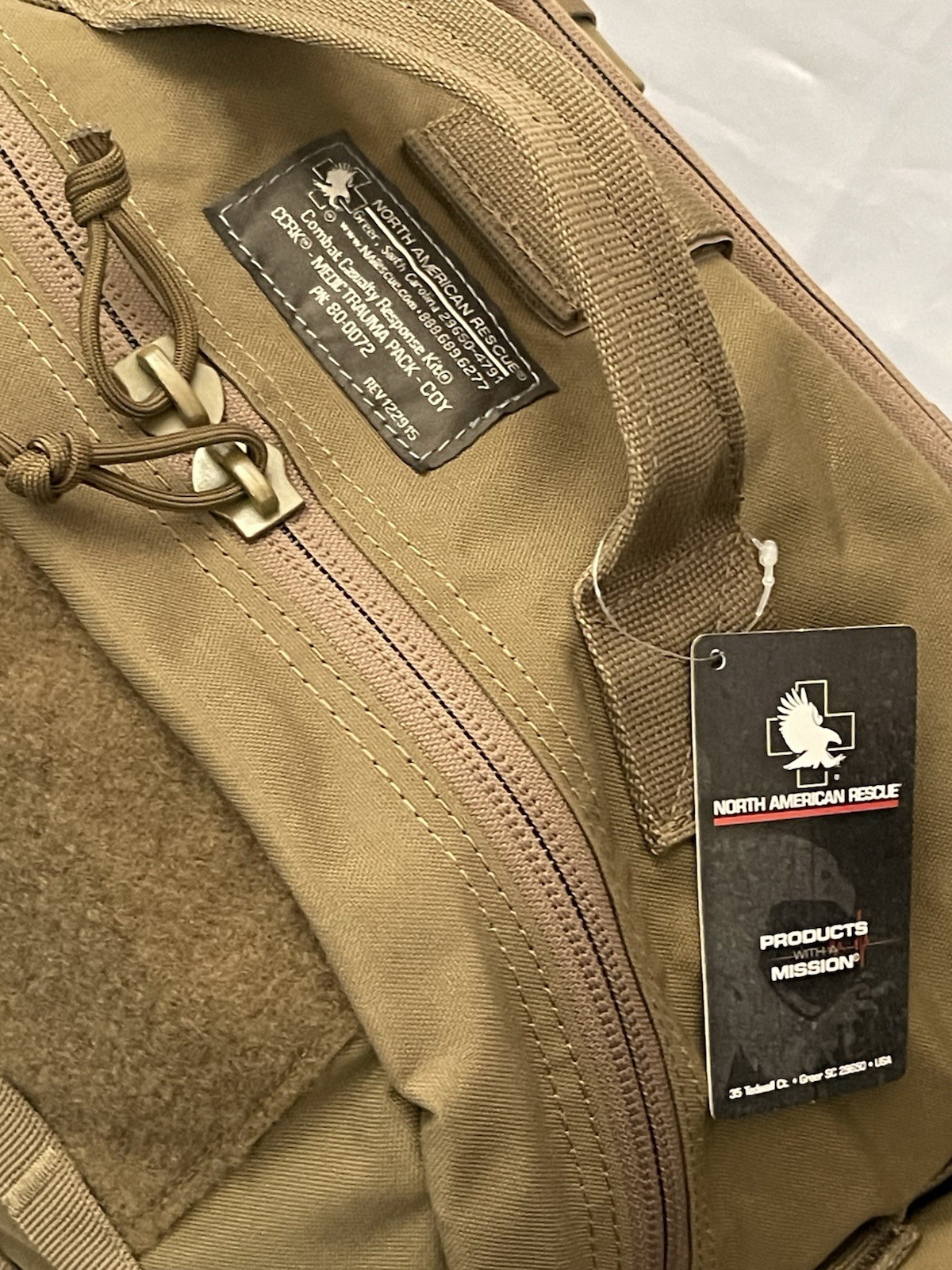 NEW North American Rescue CCRK Combat Medic Bag Pack w/ 9 Inserts Coyote Tan NAR