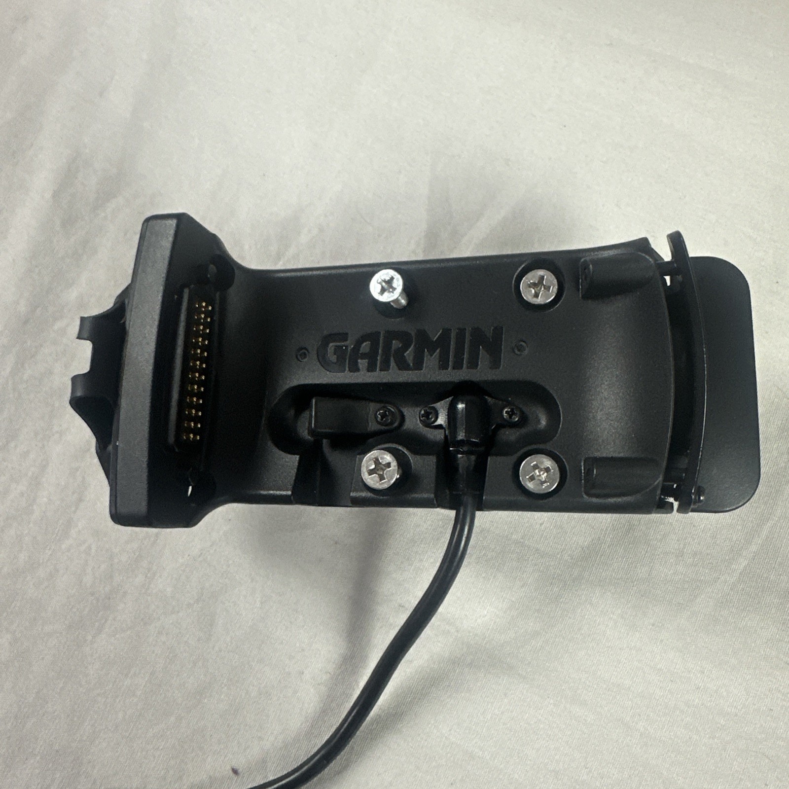 OEM Garmin Zumo 550 Motorcycle Power Cradle Mount & Chrome Handlebar Clamp