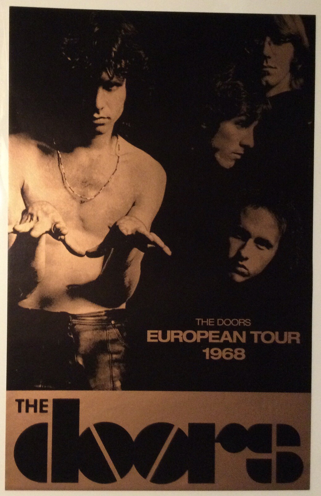 1968 THE DOORS European Tour Poster JIM MORRISON