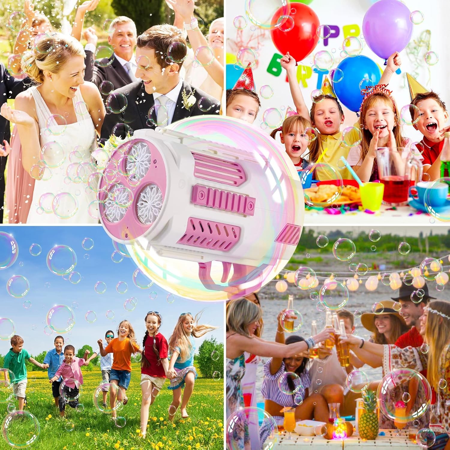 Automatic Bubble Blower Gun 8000/Min Indoor Outdoor Party Toy for All