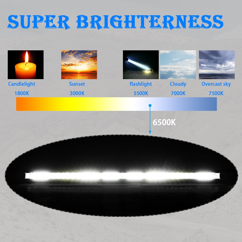 Ultra-thin 1200W 10inch Led Light Bar Flood Spot Combo Offroad Truck UTV SUV 12"