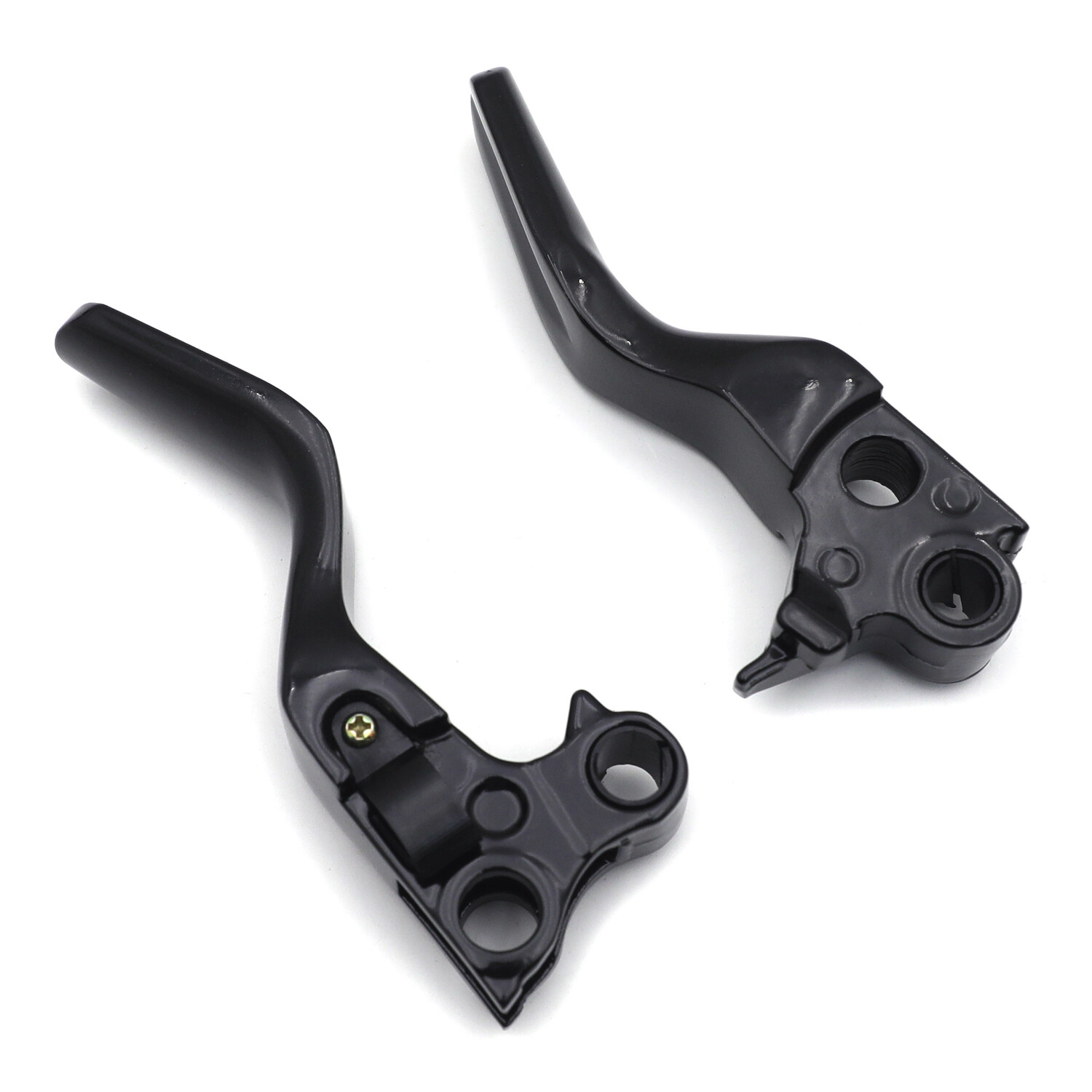 Black Shorty Brake Clutch Levers For Harley 96-03 XL/96-07 Dyna Touring Softail