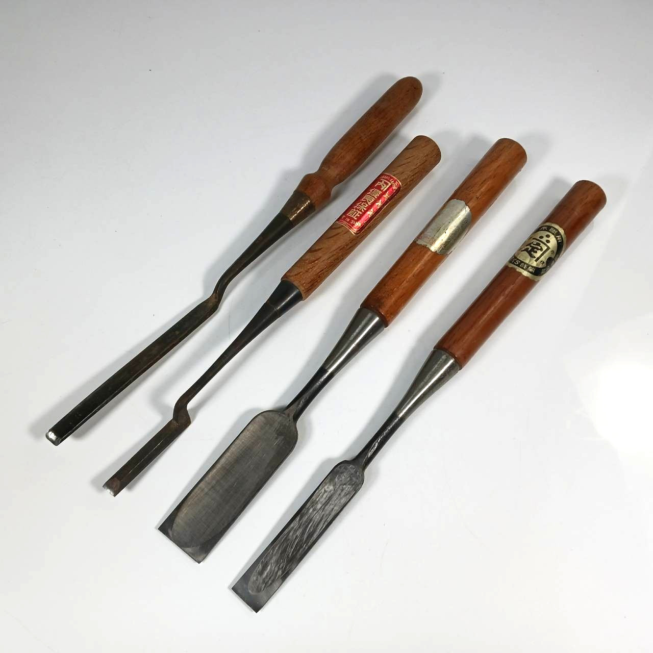 Japanese Nomi Chisel set of 4 KANE-SADA ┓定 etc. 9-30mm Chisels Japan / AI1812T