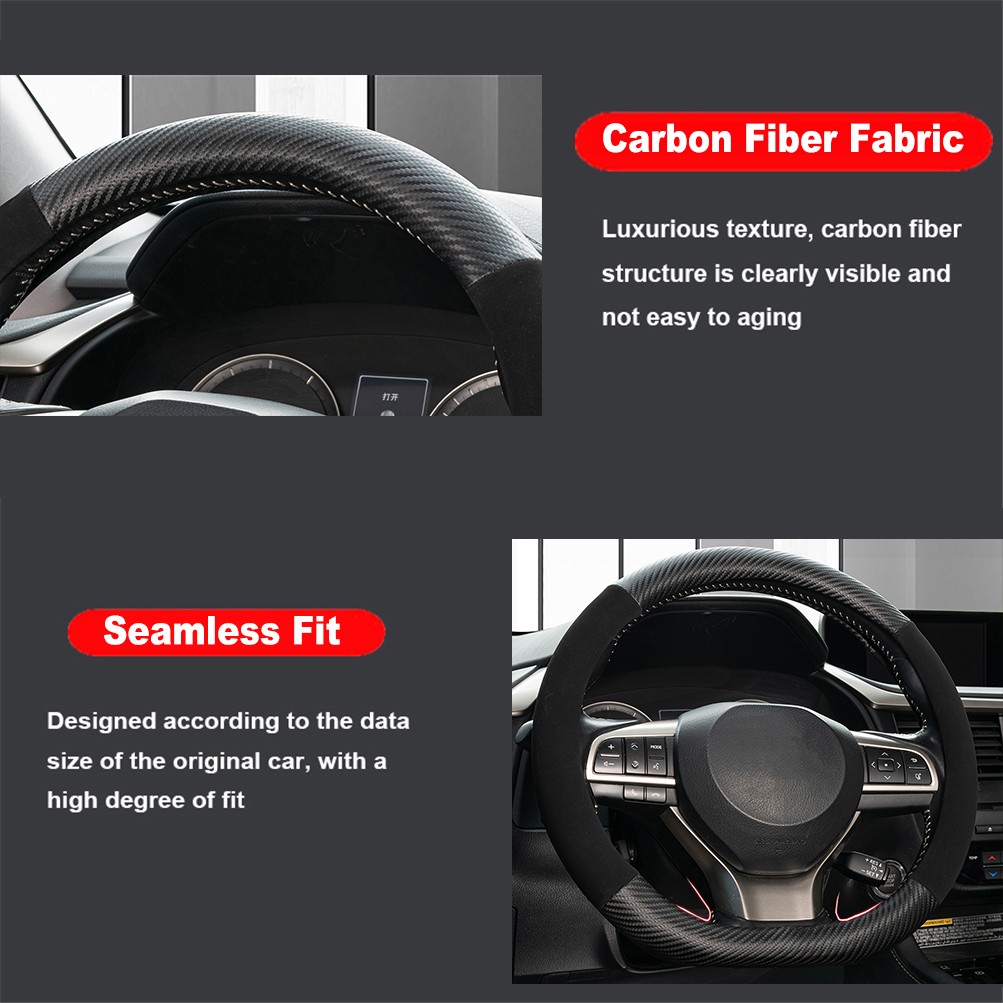 15'' D-Shaped Steering Wheel Cover,for Nissan Rogue Altima Kicks Car Accessories