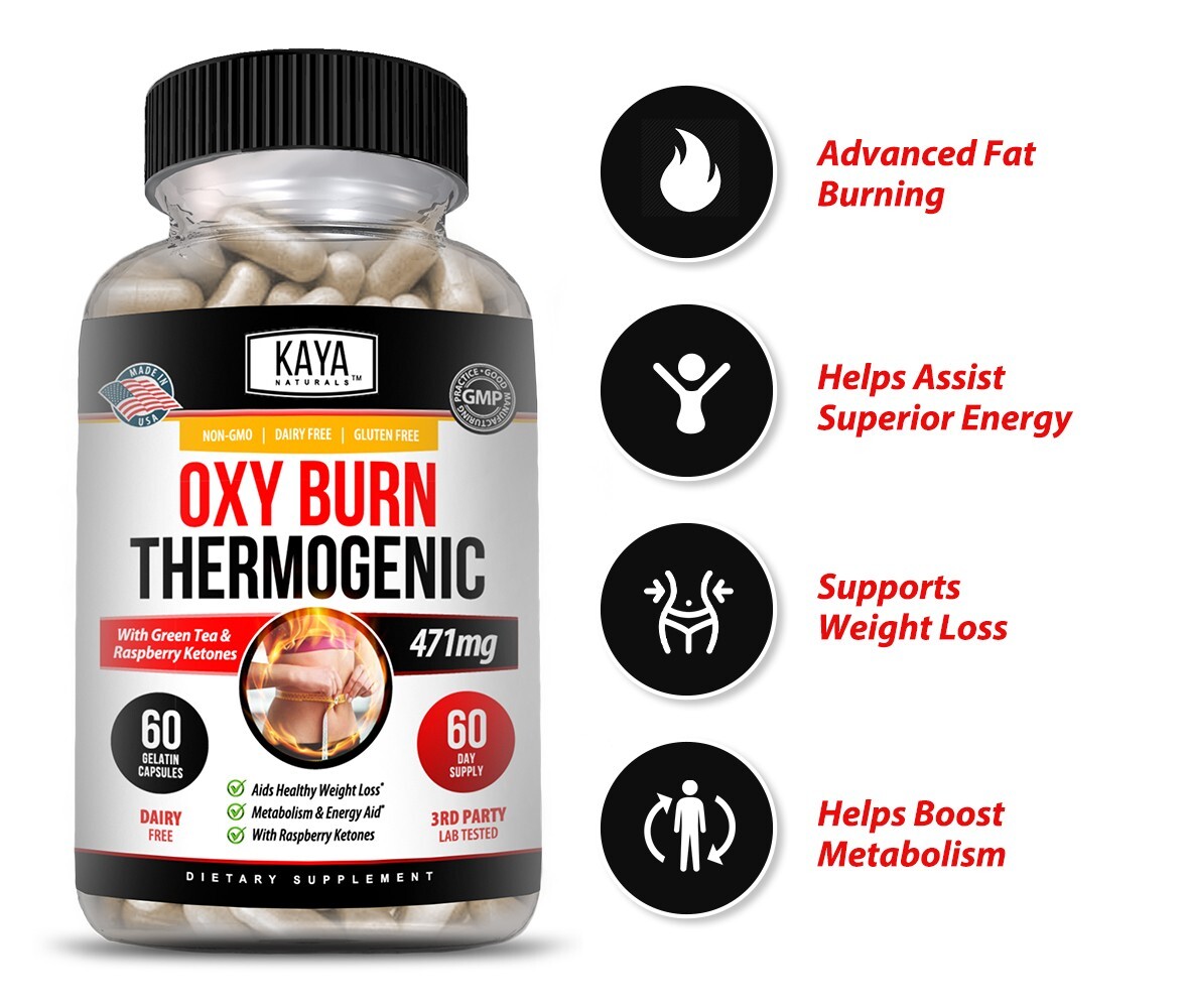 Premium OXY Burn Thermogenic 471mg Appetite Control Weight Loss Fat Burner