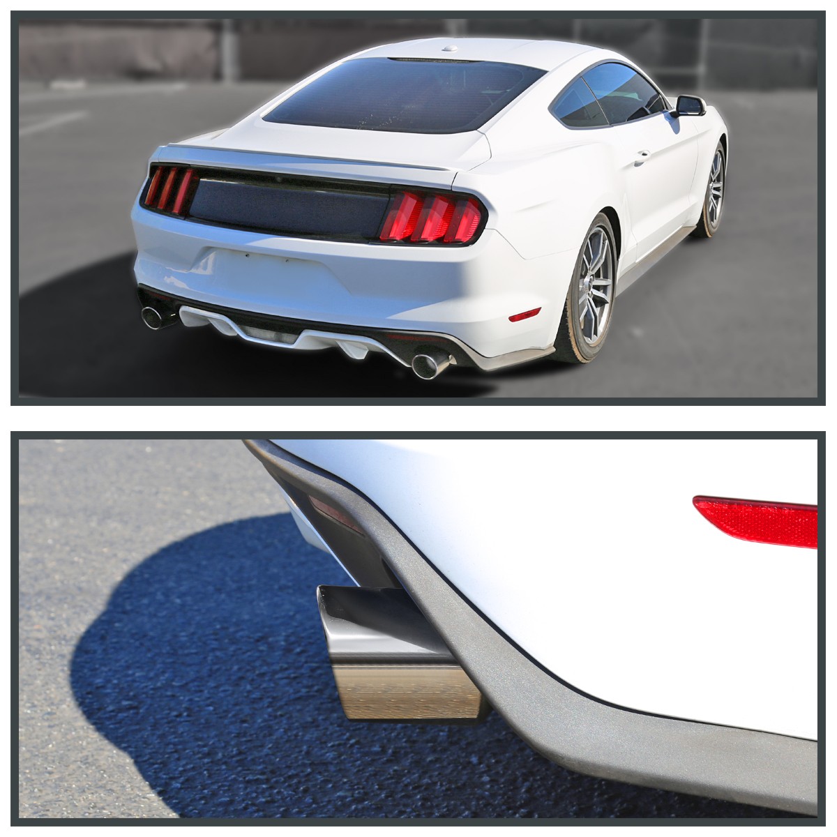 Fits 2015-2021 Mustang 2.3L EcoBoost Stainless Steel Dual Catback Exhaust System