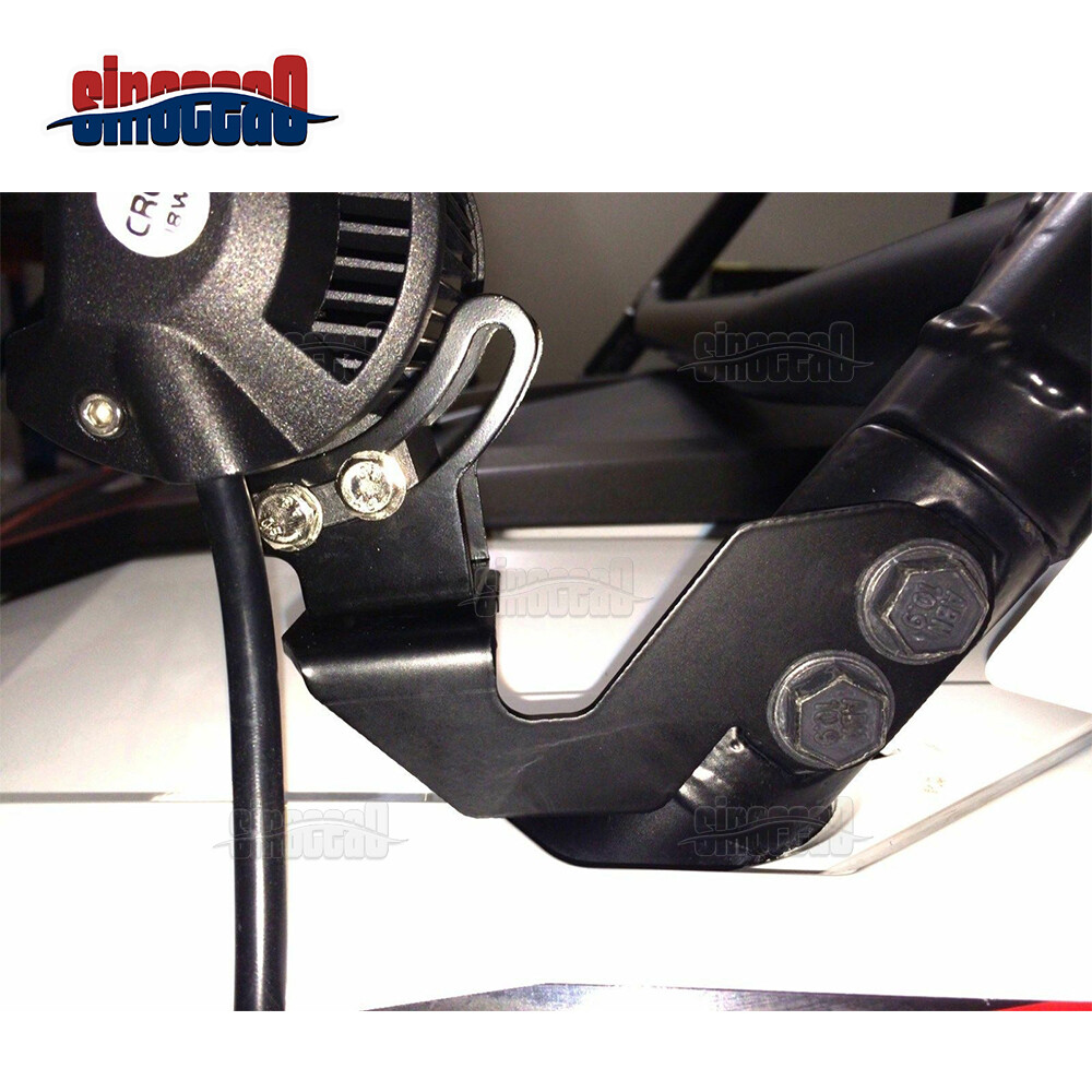 2PCS Side Cage A-Pillar Fog Light Pod Mount Brackets For Polaris RZR XP 1000 900