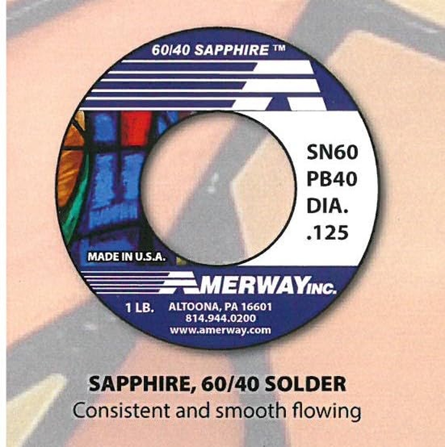 Sapphire Stained Glass Soldering Wire