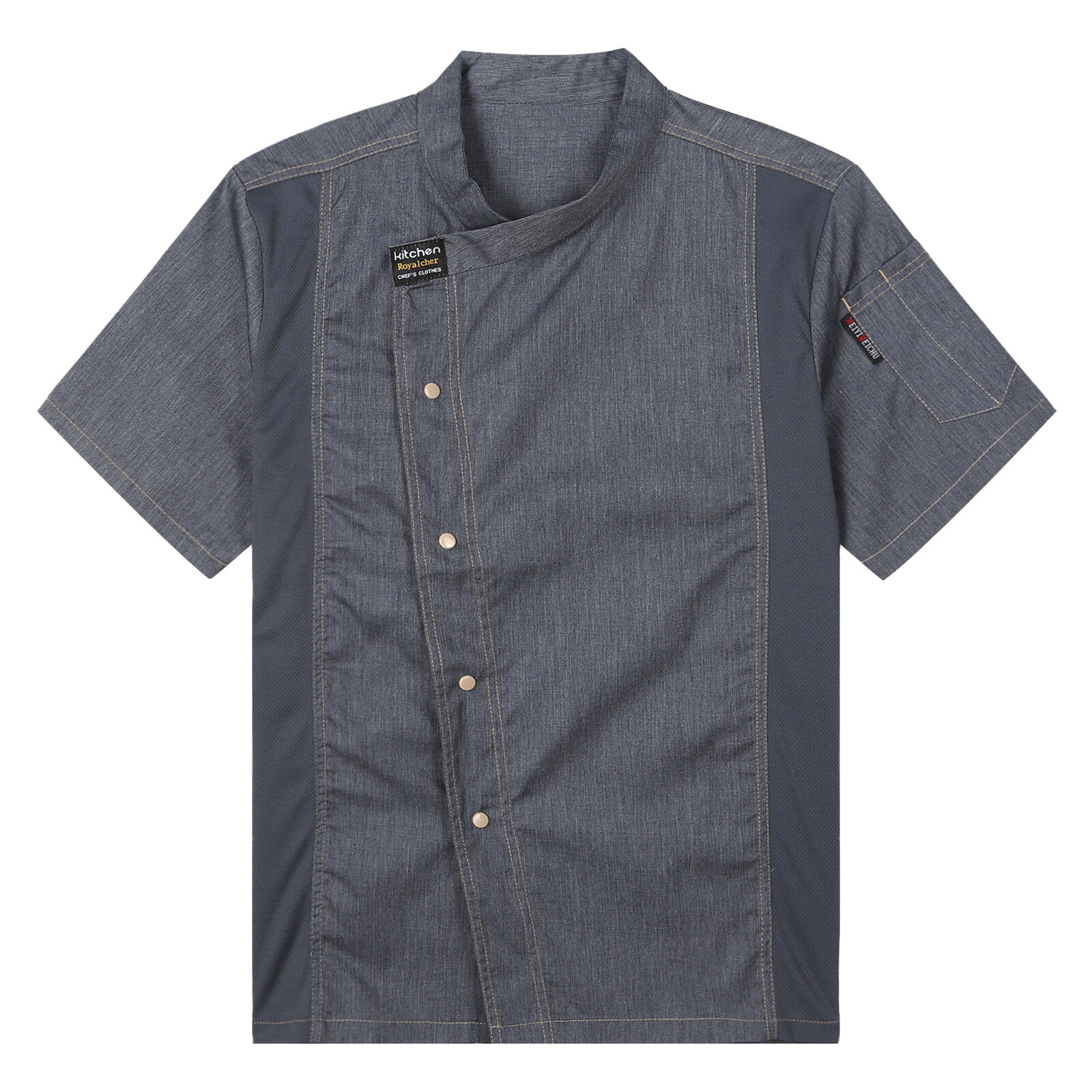 Unisex Men's Chef Coat Jacket Women Kitchen Cooking Work Chef Shirt Tops Uniform