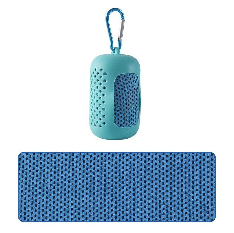 1pc Portable Cooling Towel Quick-Dry Silicone Wrapped Sport Towel - NEW