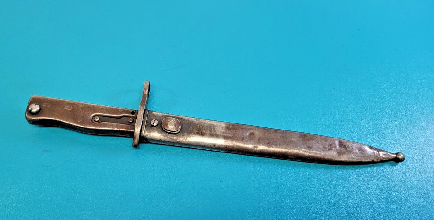 WWI Bavarian Ersatz Turkish c.1917 Bayonet Knife + Scabbard