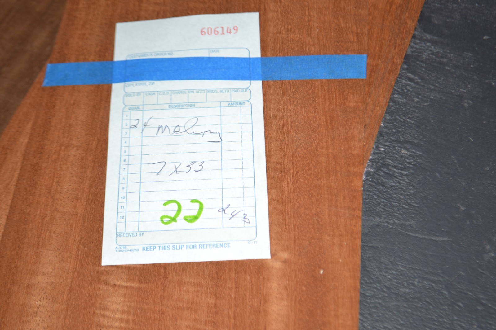 Mahogany Raw Wood Veneer Sheet 7 x 33 inches 1/42nd BLEMISHED 42084-27