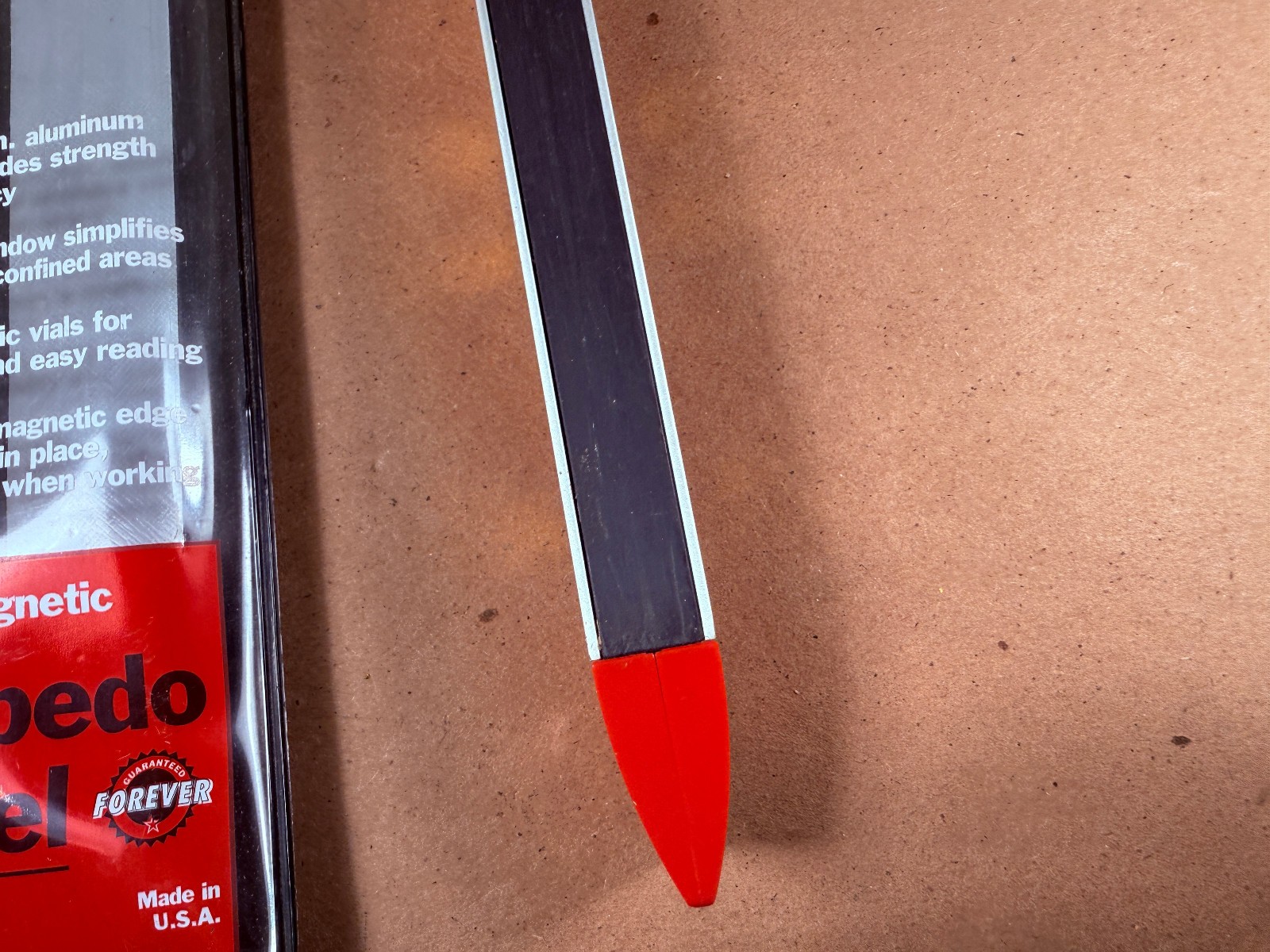 NEW Sears Craftsman USA Nos Torpedo Level 9” 39852 Red Magnetic w/ Pouch