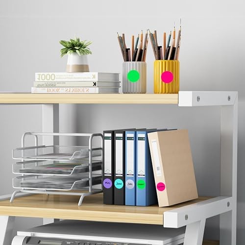 1" Round Color Coding Circle Labels, 1000 per 1 Roll-1000PCS Fluorescent Pink