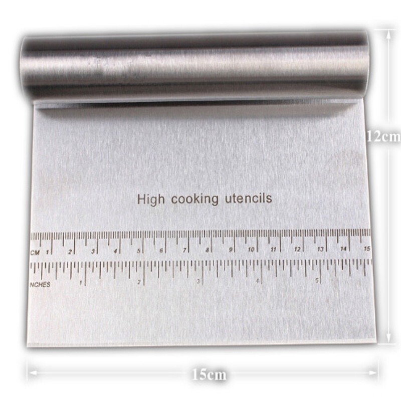 1Stainless Steel Bench Scraper / Chopper With Ruler Dough Cutter Chopper Kitchen