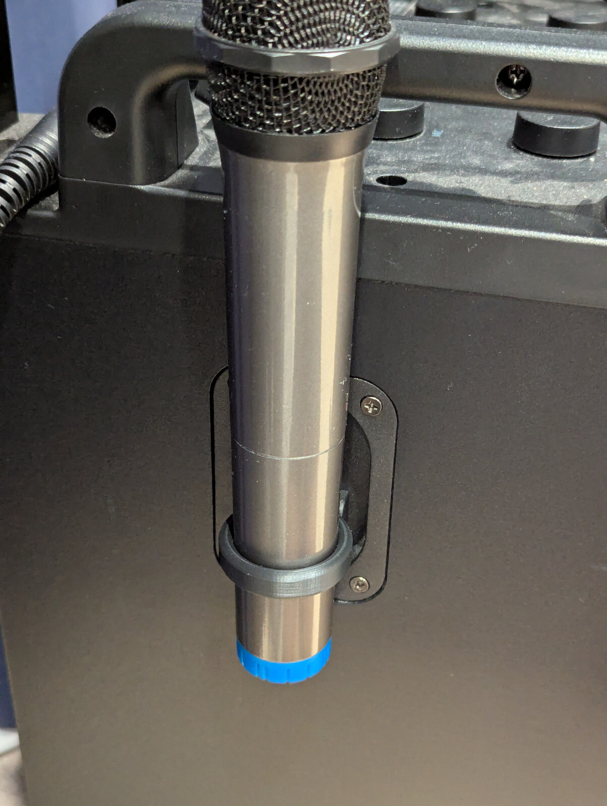 Moukey MTs10-2 Karaoke replacement microphone holder-Round Version, Black, QTY=2