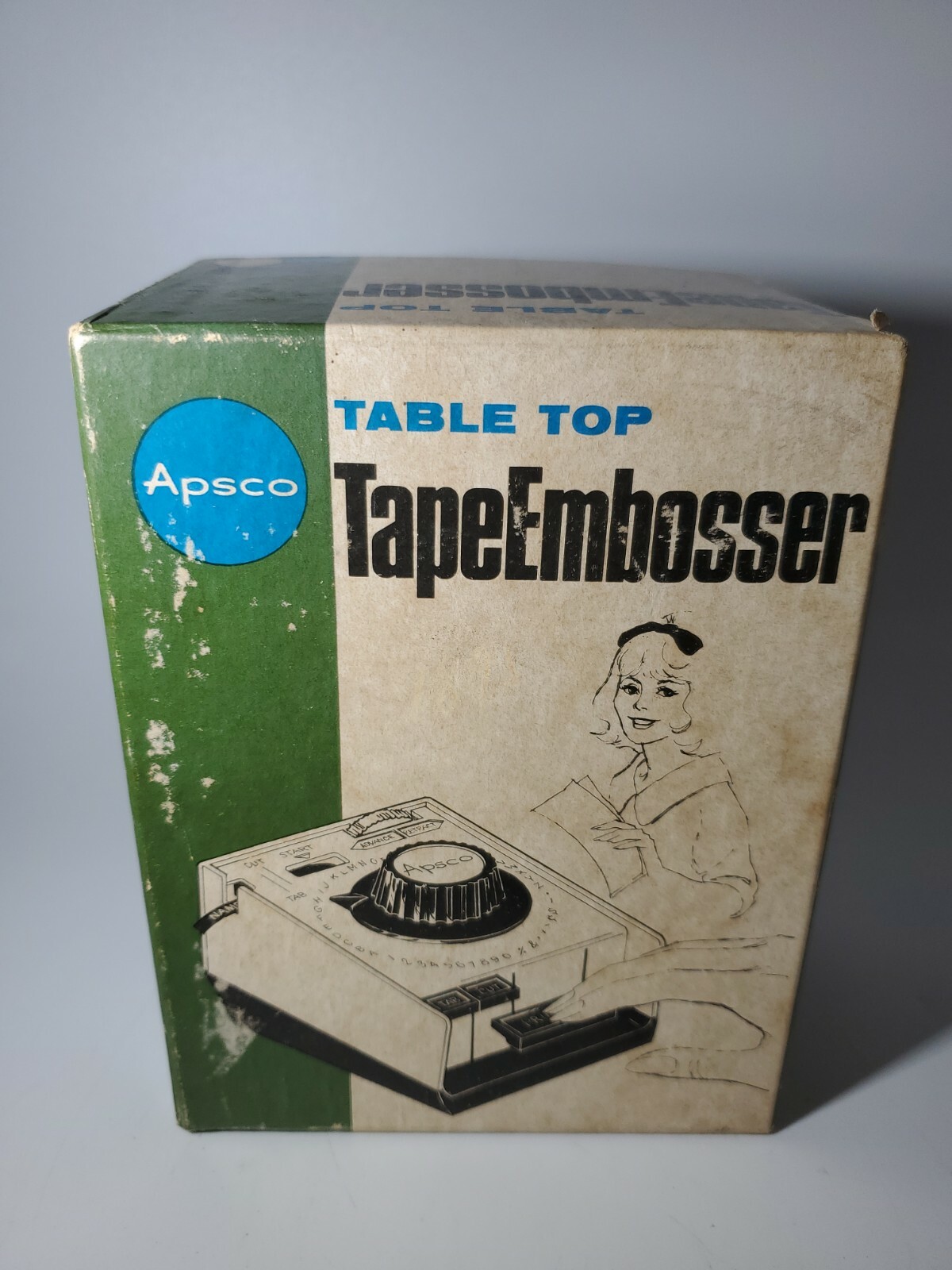 Vintage Apsco Table Top Tape Embosser Model TE-60 RARE