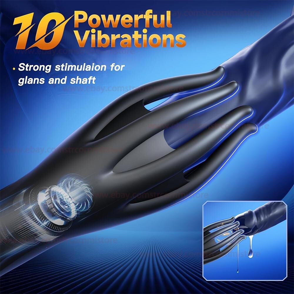 Male Masturbaters Automatic HandsFree Sucking Vibrating Cup Stroker Men Sex Toys