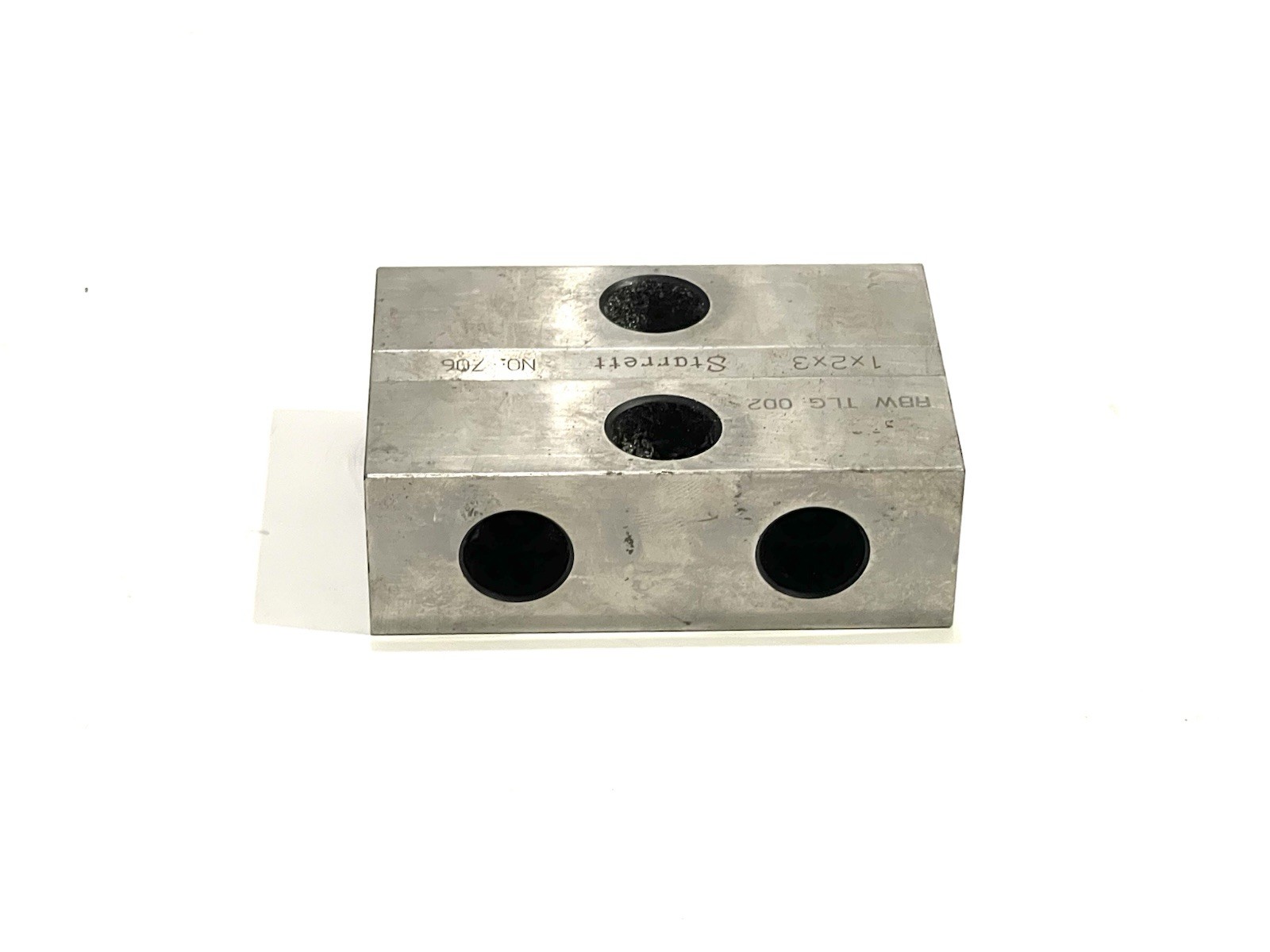 Starrett Tri-Block: 1 Blocks, 5 Holes, 1 in x 2 in x 3 in, 0.0001 in Squareness