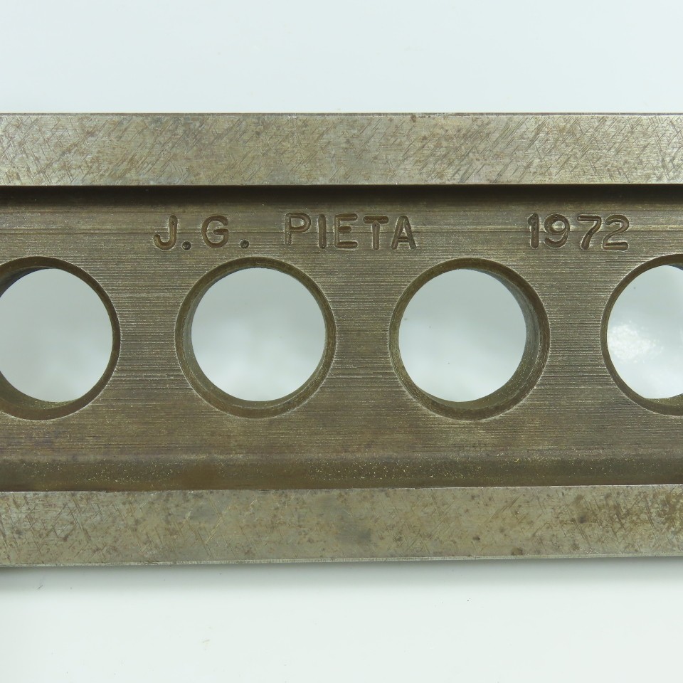 1972 J.G. Pieta 12"L x 4" x 2" W Steel Parallel / Riser Machinist Block Vintage