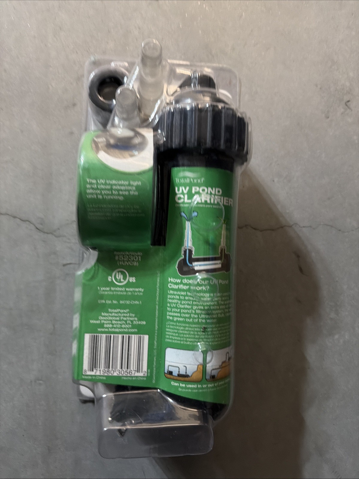 Total Pond 9W UV Clarifier Sterilize Water Light Bulb Technology Clean Fresh