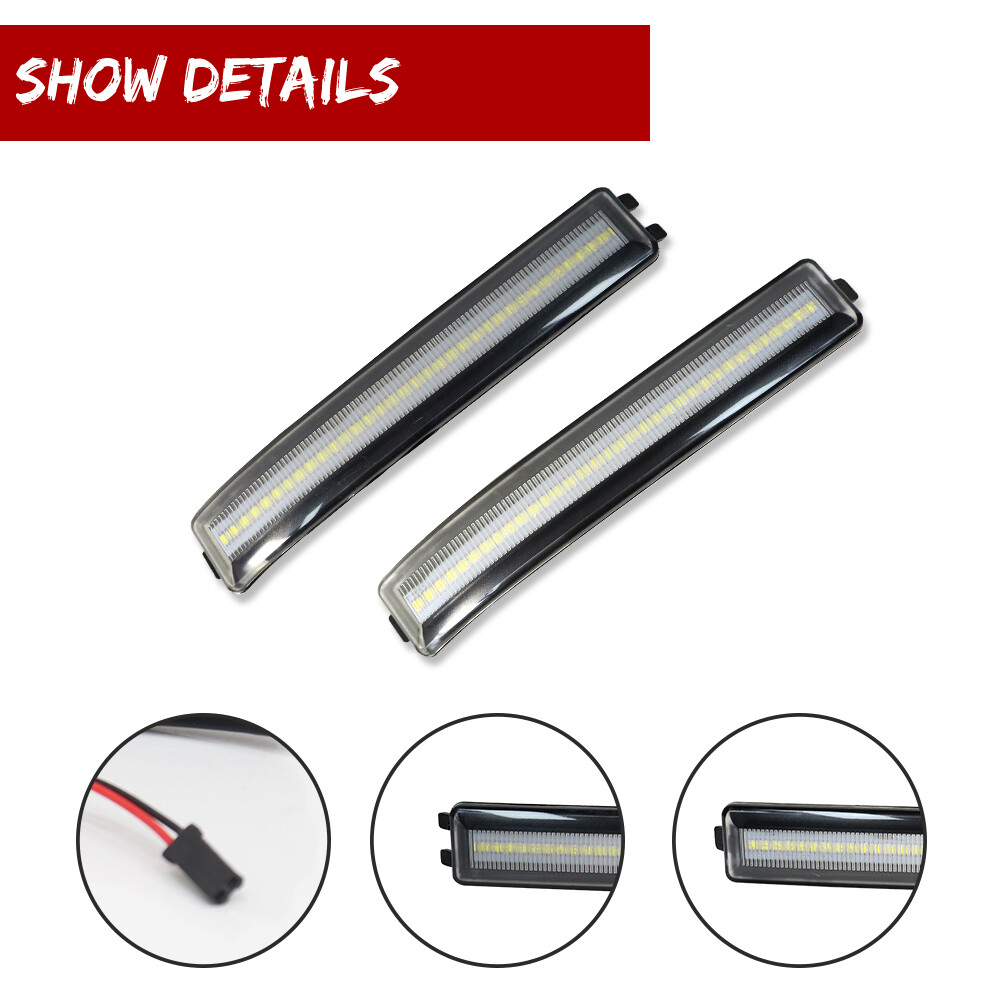 2X White Full LED Mirror Side Lamp Turn Signal Lights For 2009-2014 Ford F-150