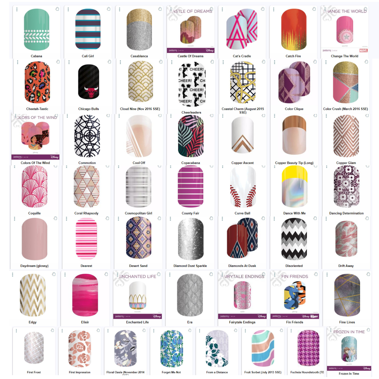 Jamberry Nail Wraps Half Sheets **C to F** FREE SHIPPING Buy 3 Get 1 FREE
