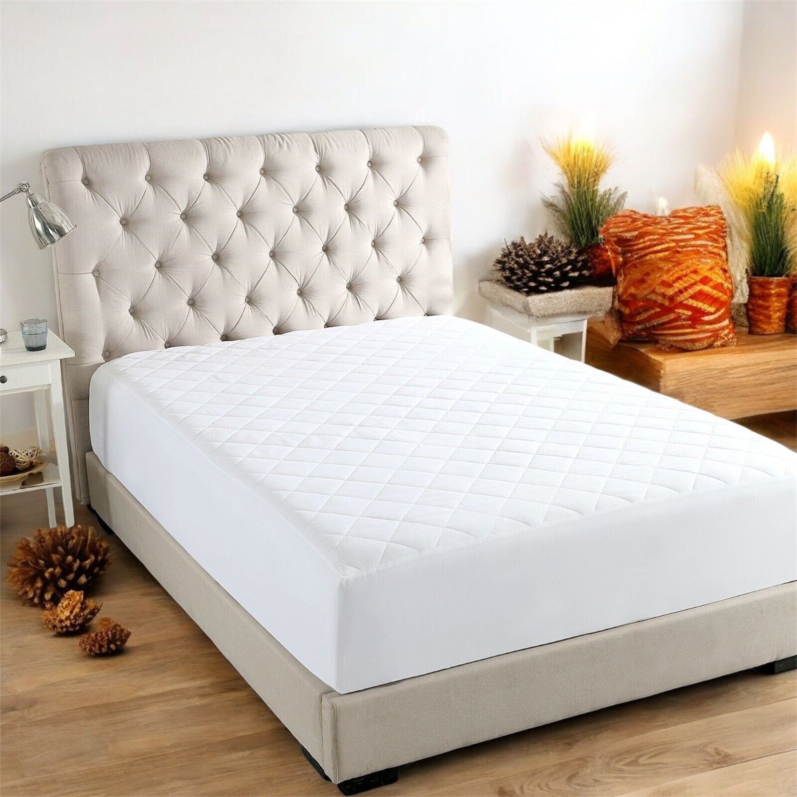 100% Waterproof Mattress Protector Quilted Mattress Pad Cover Breathable Fitted